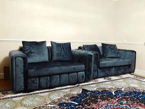 Grey solid velvet seater - solid,