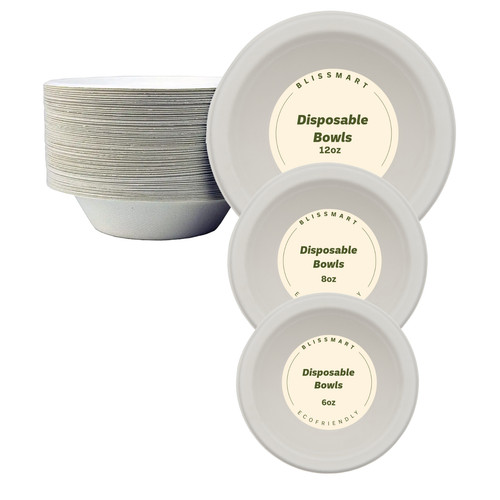 Disposable party bowls white - party,