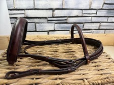 S/H Albion English KB Cavesson Snaffle Bridle - Brown - Cob
