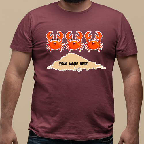 Personalised cartoon crab - personalised,