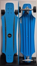 Hudora Blue Longboard Skateboard 36in Long - i2