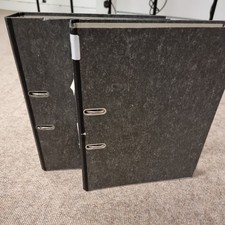 Leitz 180 Degrees Marble effectLever Arch File A4 80 mm - Black, 2 Pack