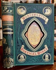 1880 POETICAL WORKS Of WILLIAM WORDSWORTH Unusual GILT DECORATED BINDING