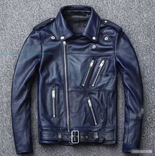 Men faux leather biker cropped - biker,
