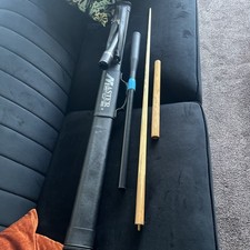 3/4 Hand Made Ash Cue With Mini Butt, Extension And Hardcase.