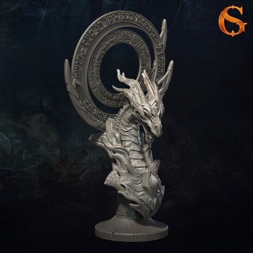 Large resin dragon - , bust-