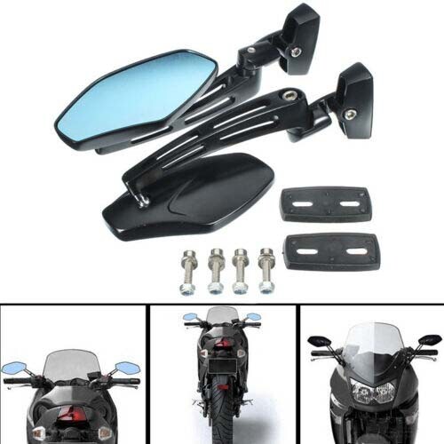 Black blue glass mirrors for - blue,