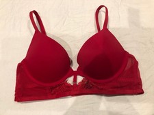 La Senza Obsession Bra red Padded push up Size 32B