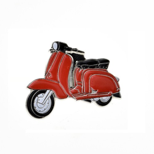Red scooter enamel lapel pin - enamel,