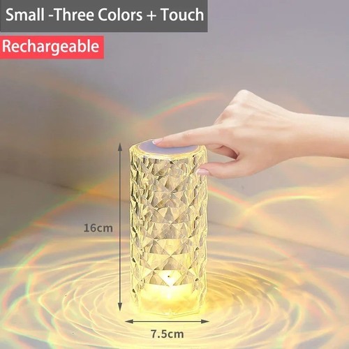 Crystal table lamp diamond - crystal,