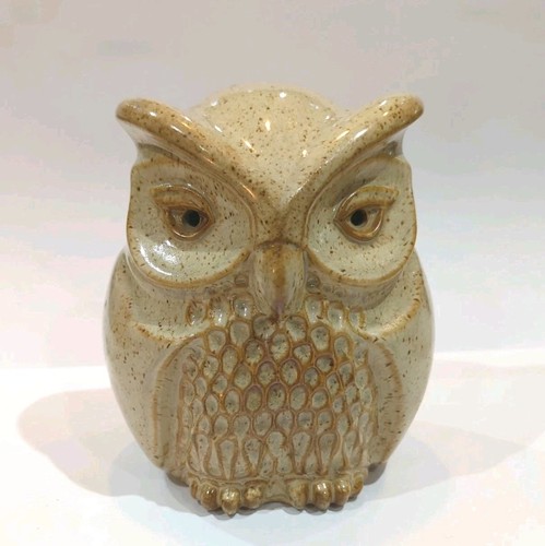 Stoneware pottery owl money - pottery,