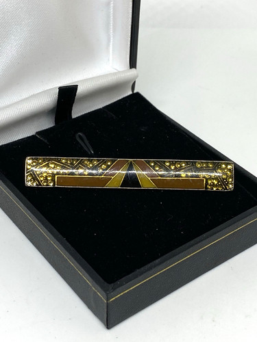 Vintage art deco brooch gold - brooch,