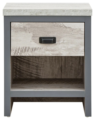 Lamp table grey drawer - table,