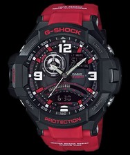 New CASIO G-SHOCK Gravity Master Black Dial Red Resin Quartz Men's GA1000-4BDR