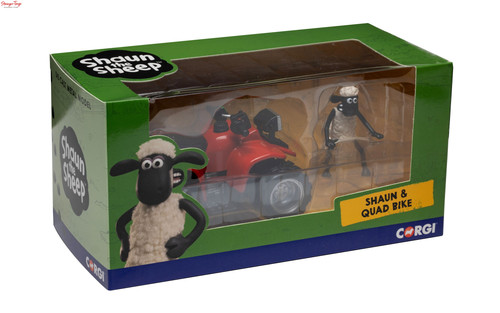 Corgi shaun red quad bike - corgi,