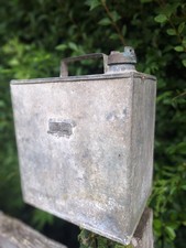 Vintage Galvanised 2 Gallon SIMPSON LAWRENCE GLASGOW Petrol Can & Cap FREE P&P 