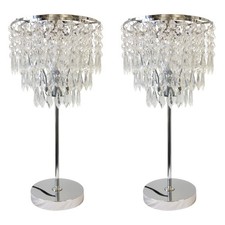 Set of 2 Chrome Table Lamp