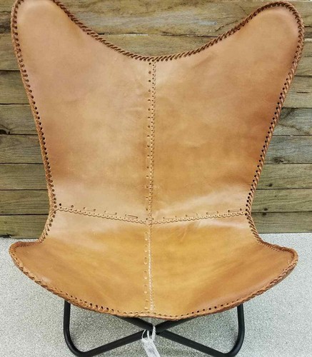 Leather butterfly chair - leather,
