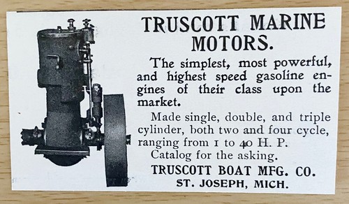 Antique truscott marine boat - truscott,