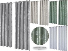 Leaf Sparkle Blackout Curtains