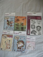 6 X BUNDLE Crafter's Companion Stamp Sets WILD CHRISTMAS POPCORN BEAR SCOOBY DOO