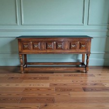Jacobean revival oak dresser base,