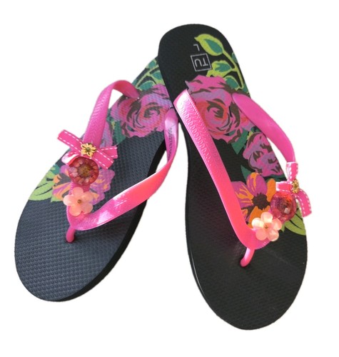 Ladies pink floral embellished - floral,