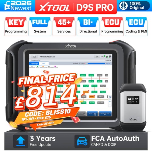 Xtool d9s pro - obd2, ecu