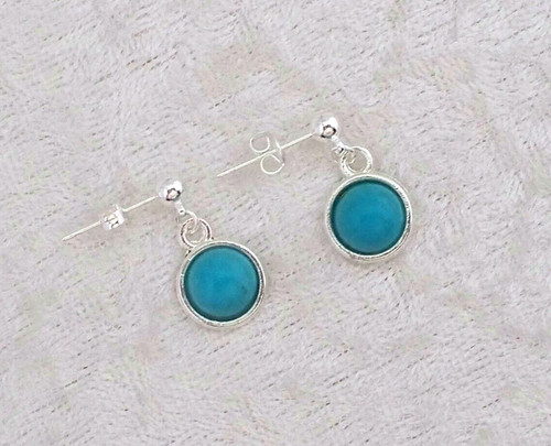 Turquoise cabochon 925 - 8, ,