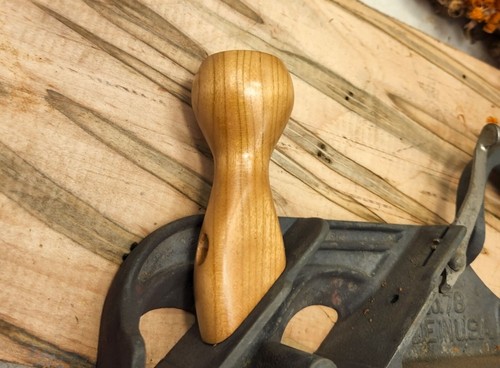 Hand made cherry knob - hand,