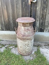 ANTIQUE RUSTIC ALUMINIUM MILK CHURN 10 Gallon Display Prop Wedding Etc