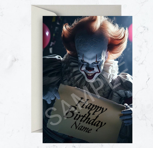 Personalised evil clown - personalised,