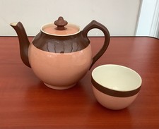  James MacIntyre (Moorcroft) Earthenware Victorian Pottery Teapot & Sugar Bowl 