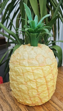 VINTAGE RETRO PINEAPPLE PLASTIC ICE BUCKET TIKI STYLE KITSCH DECOR - HONG KONG