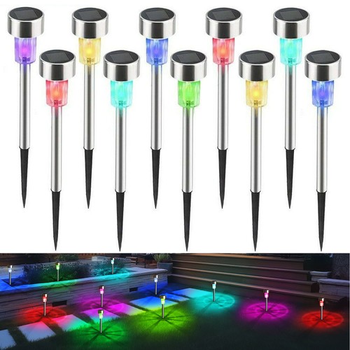 10x solar stake lights colour - stake,