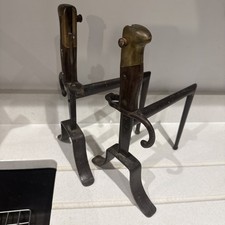 2 Fire Dogs Made From WW1 Bayonets