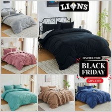 Coverless Duvet Quilt 10.5 Tog Super Soft Reversible Bedding Single Double King