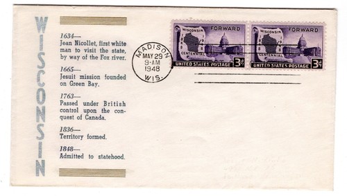 957 wisconsin centennial 1948 - wisconsin,