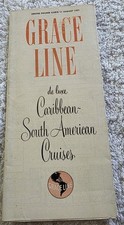 1951 Grace Line Santa Rosa/ Paula brochure incl deck plan 