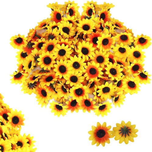 100pcs sunflower heads mini - sunflower, heads,mini