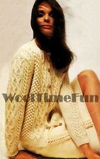 Knitting Pattern Classic Cable/Aran Cardigan/Jacket. Knit in 4 Ply or Aran Yarn
