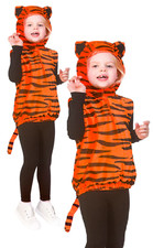 Kids Tiger Costume Wild Zoo Animal Boys Girls Fancy Dress Book Day