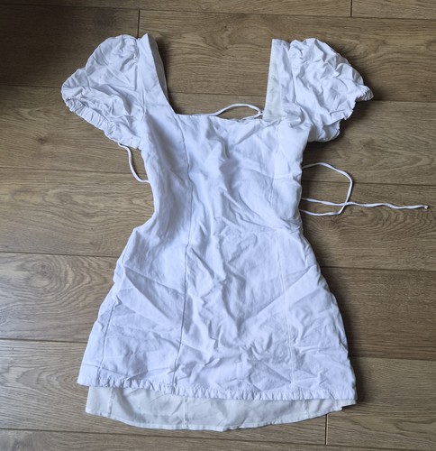 Zara white puff sleeve - white,