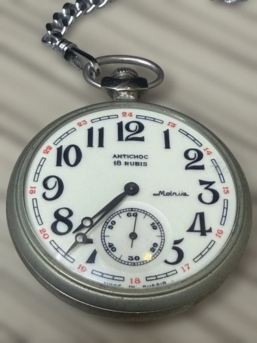 Molnija pocket watch jewels - 18,