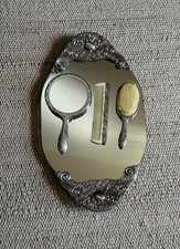 Vintage silvertone vanity set