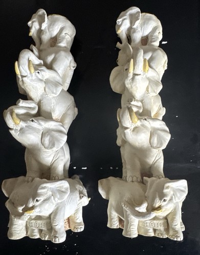 Pair elephant figures - pair,