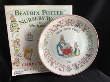 1991 Wedgewood Beatrix Potter Nursery Ware Christmas Plate