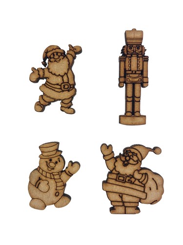 12x santa nutcracker - santa, snowman