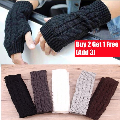 Womens cable fingerless gloves - fingerless,