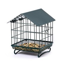 Caged Ground Feeder For Wild Birds - Squirrel Proof, Large Bird Deterrent.